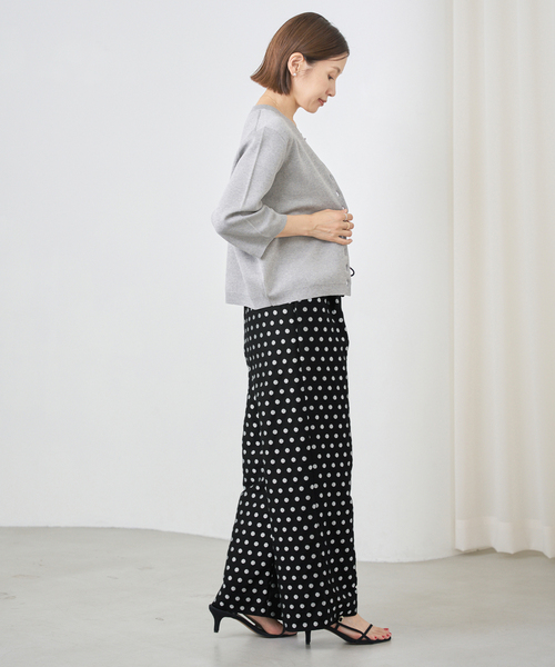 IENA(イエナ)の「《WEB限定/追加》ドットジャガードイージーパンツ(その他パンツ・レディース・ブラック・34/36/38)」の20枚目の写真