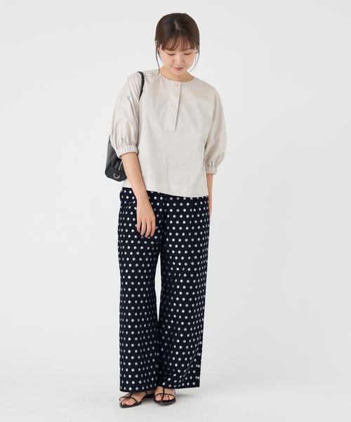 IENA(イエナ)の「《WEB限定/追加》ドットジャガードイージーパンツ(その他パンツ・レディース・ブラック・34/36/38)」の21枚目の写真