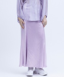THINGS THAT MATTER | BACK SLIT ACETATE SATIN MAXI SKIRT / バックスリットアセテートサテンマキシスカート(スカート)