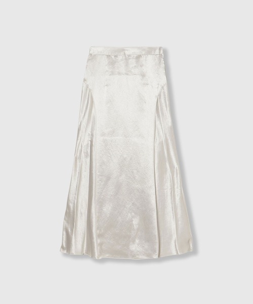 THINGS THAT MATTER（シングス ザット マター）の「BACK SLIT  ACETATE SATIN MAXI SKIRT / バックスリットアセテートサテンマキシスカート（スカート・レディース・ブラック/ライトベージュ/グレー/ラベンダー/ミント/パープル/ブラウン・1/2）」の21枚目の写真