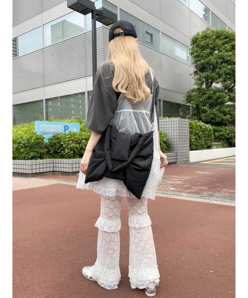 WC(ダブル シー)の「ドットシアーミニキャミワンピース(ワンピース・レディース・ブラック/ホワイト・FREE)」の20枚目の写真