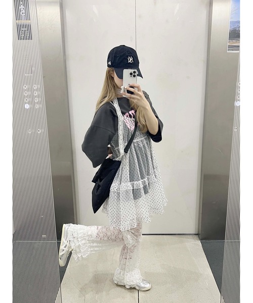 WC(ダブル シー)の「ドットシアーミニキャミワンピース(ワンピース・レディース・ブラック/ホワイト・FREE)」の17枚目の写真