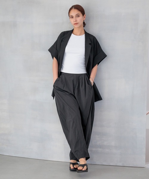 HEREIAM(ヘレイアム)の「【HEREIAM】撥水/通気/防風/静電防止/Breathカーブパンツ(その他パンツ・レディース・ライトブルー/ブラック・MEDIUM/SMALL)」の7枚目の写真