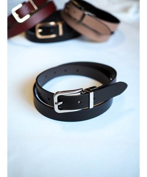 Lien Select（リエンセレクト）の「リバーシブルレザーベルト 本革（ベルト・レディース・ブラウン系1/ブラック系2/ブラック系1/ブラック系3・FREE）」の2枚目の写真