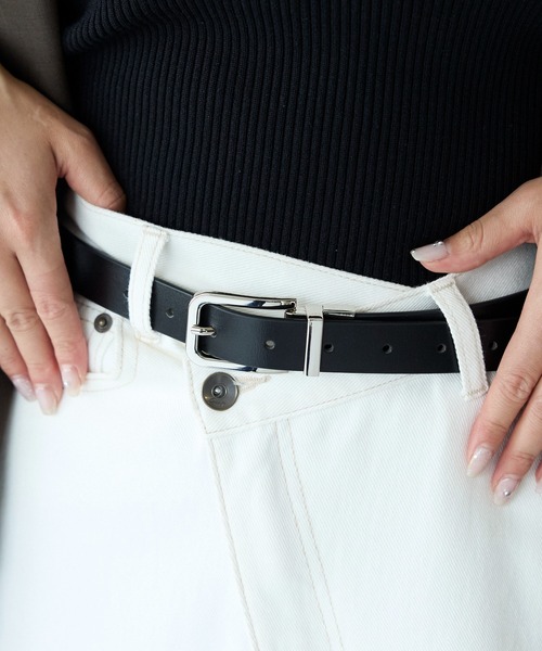 Lien Select（リエンセレクト）の「リバーシブルレザーベルト 本革（ベルト・レディース・ブラウン系1/ブラック系2/ブラック系1/ブラック系3・FREE）」の13枚目の写真