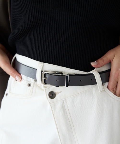 Lien Select（リエンセレクト）の「リバーシブルレザーベルト 本革（ベルト・レディース・ブラウン系1/ブラック系2/ブラック系1/ブラック系3・FREE）」の14枚目の写真