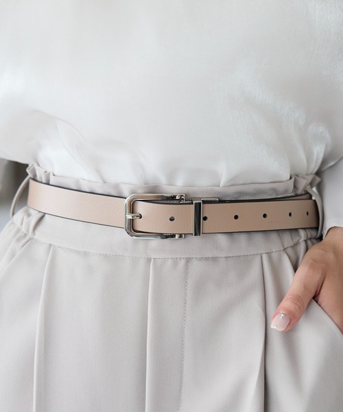 Lien Select（リエンセレクト）の「リバーシブルレザーベルト 本革（ベルト・レディース・ブラウン系1/ブラック系2/ブラック系1/ブラック系3・FREE）」の21枚目の写真