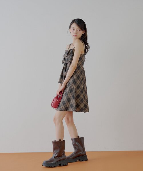 Yamachan82phenix ワンピース レイヤードデザインスーツキャミワンピース（ワンピース