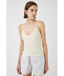 MOUSSY | 【セットアップ対応】LACE TRIM RIB キャミソール(キャミソール)