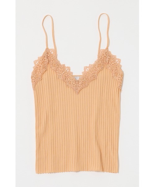 MOUSSY（マウジー）の「【セットアップ対応】LACE TRIM RIB キャミソール（キャミソール・レディース・オレンジ系その他/ブラック/オフホワイト・FREE）」の16枚目の写真
