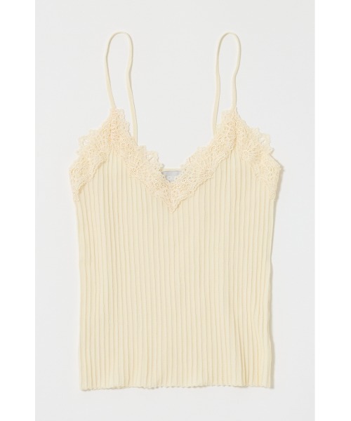 MOUSSY（マウジー）の「【セットアップ対応】LACE TRIM RIB キャミソール（キャミソール・レディース・オレンジ系その他/ブラック/オフホワイト・FREE）」の20枚目の写真