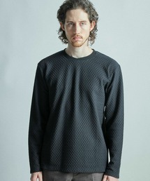 シャーリングジャカードロングスリーブTシャツ