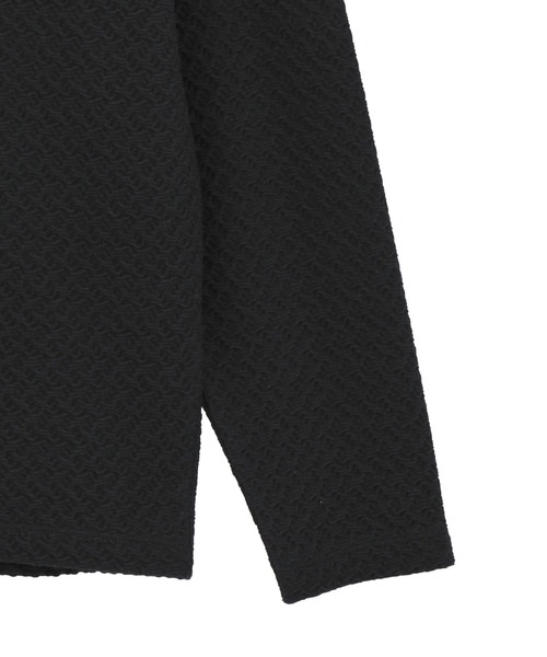 MEN'S BIGI(メンズビギ)の「シャーリングジャカードロングスリーブTシャツ(Tシャツ/カットソー・メンズ・ネイビー/ホワイト/ワイン/ブラック・04/02/01/03)」の6枚目の写真
