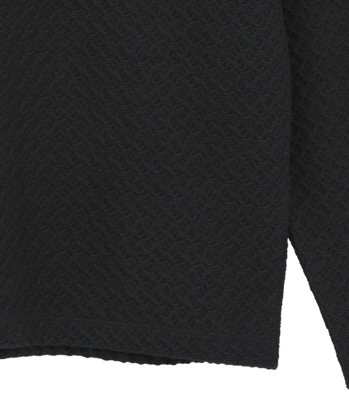 MEN'S BIGI(メンズビギ)の「シャーリングジャカードロングスリーブTシャツ(Tシャツ/カットソー・メンズ・ネイビー/ホワイト/ワイン/ブラック・04/02/01/03)」の7枚目の写真