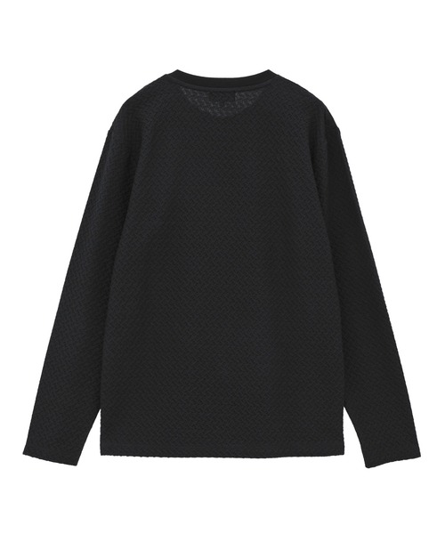 MEN'S BIGI(メンズビギ)の「シャーリングジャカードロングスリーブTシャツ(Tシャツ/カットソー・メンズ・ネイビー/ホワイト/ワイン/ブラック・04/02/01/03)」の19枚目の写真