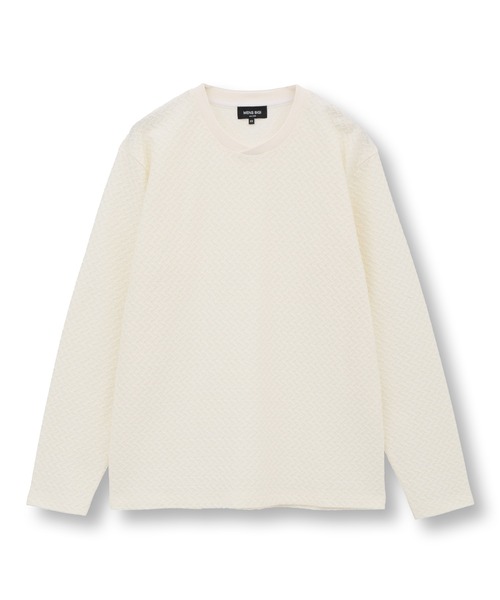 MEN'S BIGI(メンズビギ)の「シャーリングジャカードロングスリーブTシャツ(Tシャツ/カットソー・メンズ・ネイビー/ホワイト/ワイン/ブラック・04/02/01/03)」の20枚目の写真