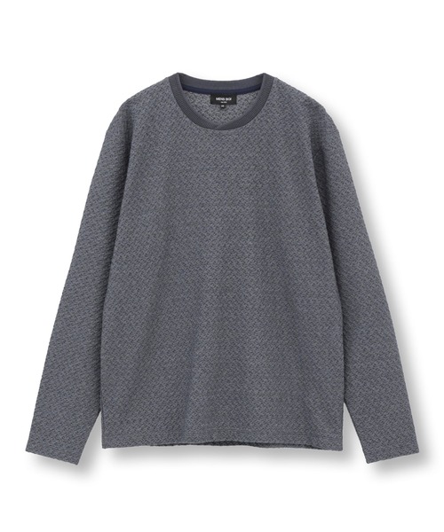 MEN'S BIGI(メンズビギ)の「シャーリングジャカードロングスリーブTシャツ(Tシャツ/カットソー・メンズ・ネイビー/ホワイト/ワイン/ブラック・04/02/01/03)」の21枚目の写真
