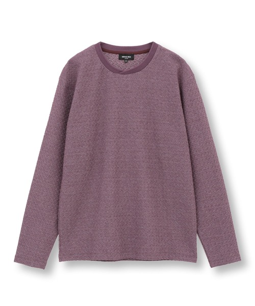 MEN'S BIGI(メンズビギ)の「シャーリングジャカードロングスリーブTシャツ(Tシャツ/カットソー・メンズ・ネイビー/ホワイト/ワイン/ブラック・04/02/01/03)」の22枚目の写真