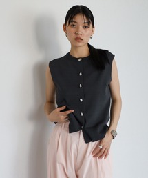 ニット」に該当するベスト（ブラック/黒色系）ファッション通販