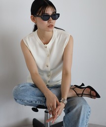 【動画あり】nuance button summer knit vest / 変形釦サマーニットベスト