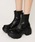 SLY�i�X���C�j�́uFRONT ZIP CHUNKY BOOTS �t�����g�W�b�v �`�����L�[�u�[�c�i�u�[�c�j�v�b�u���b�N