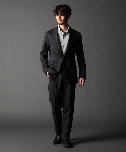 NICOLE CLUB FOR MEN（ニコルクラブフォーメン）の「ツィードライクセットアップジャケット（その他アウター・メンズ・ブラック系1/ブラック系2/ネイビー系・MEDIUM/LARGE/X-LARGE）」の4枚目の写真