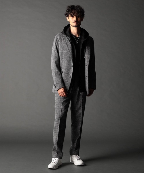 ニコルクラブフォーメン（NICOLE CLUB FOR MEN）/ツィードライクセットアップジャケット ツィードライクセットアップジャケット（その他アウター）｜NICOLE