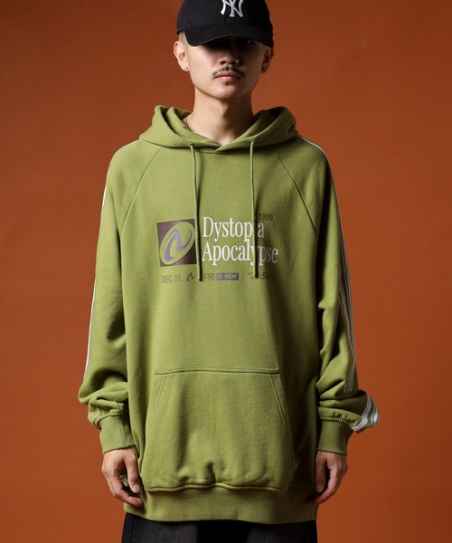 NERDY（ノルディ）の「アポカリプスフーディ（パーカー・メンズ・ピンク/グリーン/ブラック/ネイビー・M/S/L）」の8枚目の写真