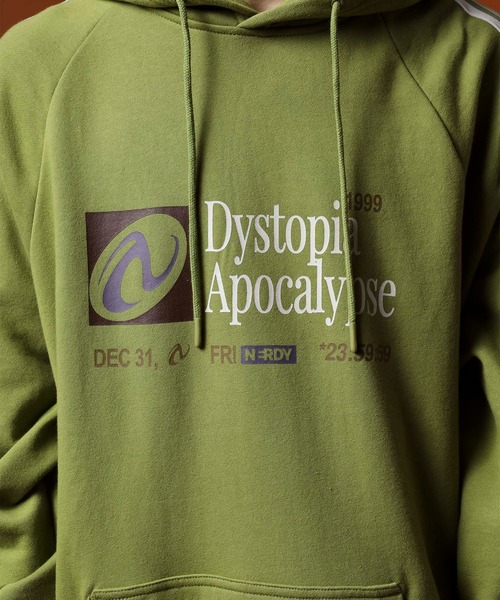NERDY（ノルディ）の「アポカリプスフーディ（パーカー・メンズ・ピンク/グリーン/ブラック/ネイビー・M/S/L）」の11枚目の写真