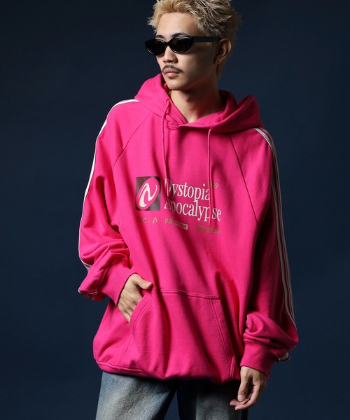 NERDY（ノルディ）の「アポカリプスフーディ（パーカー・メンズ・ピンク/グリーン/ブラック/ネイビー・M/S/L）」の5枚目の写真