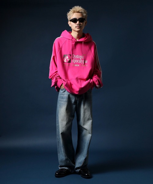 NERDY（ノルディ）の「アポカリプスフーディ（パーカー・メンズ・ピンク/グリーン/ブラック/ネイビー・M/S/L）」の7枚目の写真