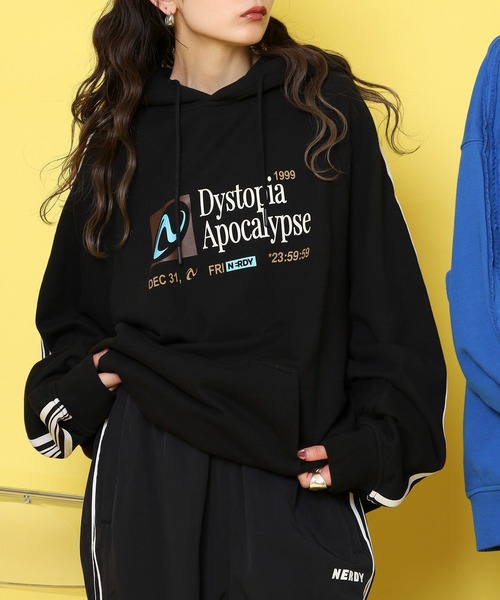 NERDY（ノルディ）の「アポカリプスフーディ（パーカー・メンズ・ピンク/グリーン/ブラック/ネイビー・M/S/L）」の22枚目の写真