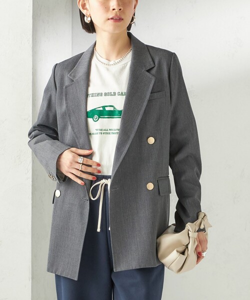old stone  ダブルブレストウールジャケット ウールブレンドダブルブレストジャケット（テーラードジャケット