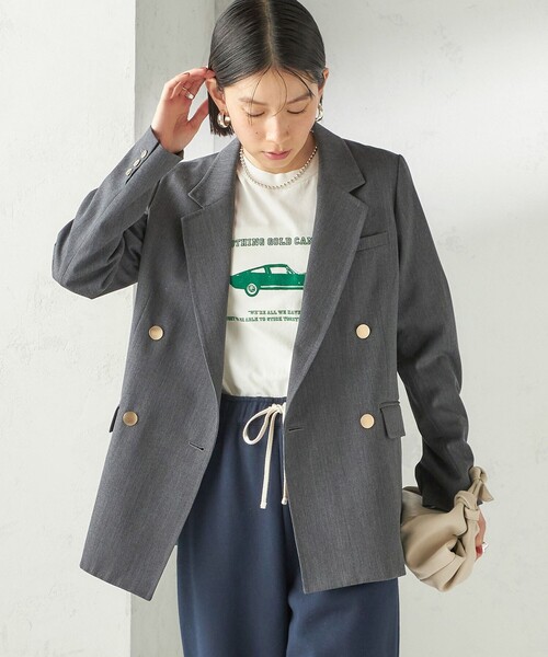 【chiiiibag】美品ベッチンダブルブレスト ジャケット36 chiiiibag】美品ベッチンダブルブレスト ジャケット36