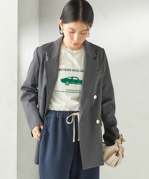 ウール ギャバジン ダブル ブレスト ジャケット（テーラードジャケット