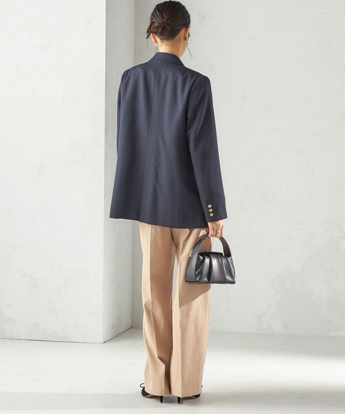 SHIPS（シップス）の「ウール ギャバジン ダブル ブレスト ジャケット（テーラードジャケット・レディース・ダークグレー/ネイビー・38/36/40）」の18枚目の写真