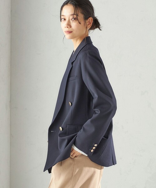 ウール ギャバジン ダブル ブレスト ジャケット（テーラードジャケット