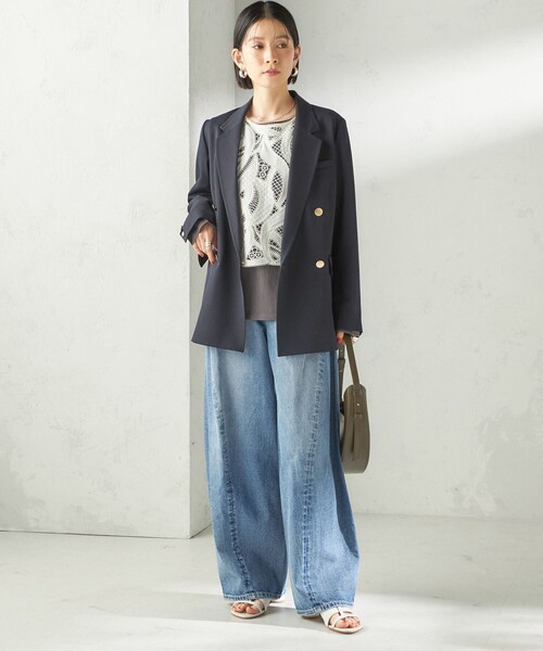 ウール ギャバジン ダブル ブレスト ジャケット（テーラードジャケット