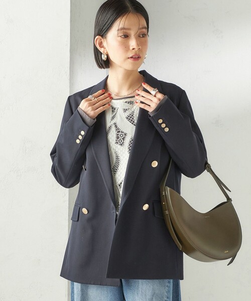 ウール ギャバジン ダブル ブレスト ジャケット（テーラードジャケット