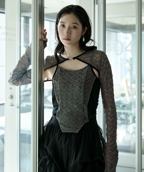 2p lace bolero レースボレロキャミソール（アンサンブル）｜Ezick