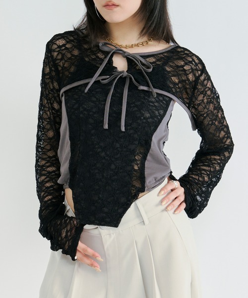 2p lace bolero レースボレロキャミソール（アンサンブル）｜Ezick