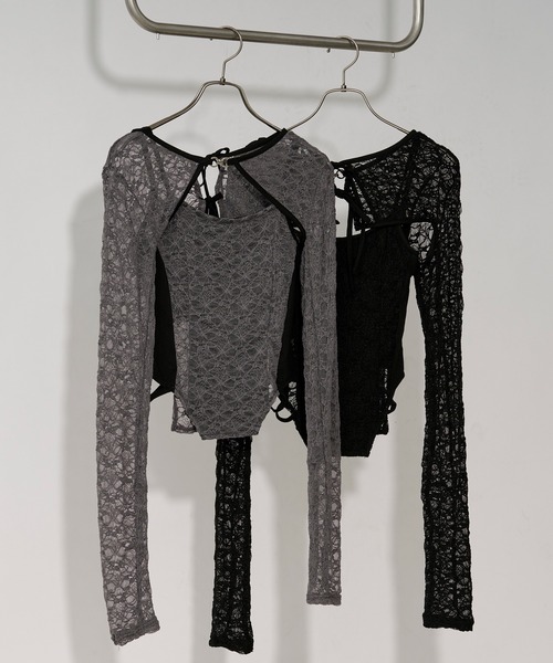 アンサンブル 2p lace bolero レースボレロキャミソール Ezick アンサンブル 2p lace bolero レースボレロキャミソール