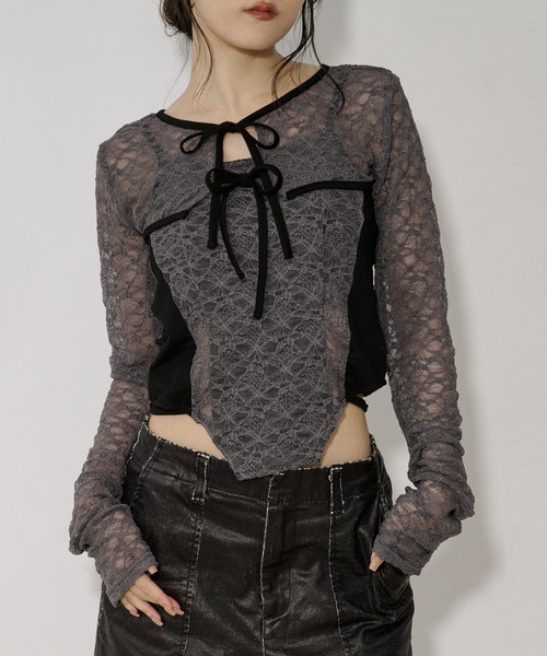 Ezick 2ピースレースボレロキャミソール 2p lace bolero レースボレロキャミソール（アンサンブル