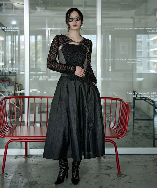 Ezick(エジック)の「2p lace bolero レースボレロキャミソール(アンサンブル・レディース・グレー/ブラック/ブラック系その他・FREE)」の19枚目の写真