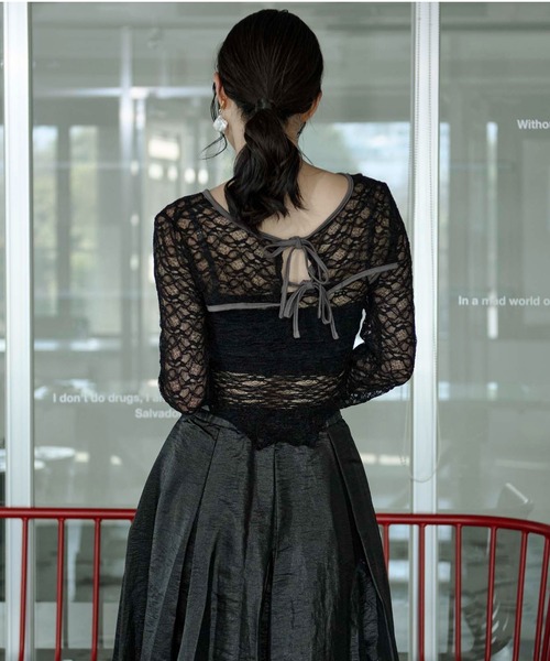 Ezick(エジック)の「2p lace bolero レースボレロキャミソール(アンサンブル・レディース・グレー/ブラック/ブラック系その他・FREE)」の17枚目の写真