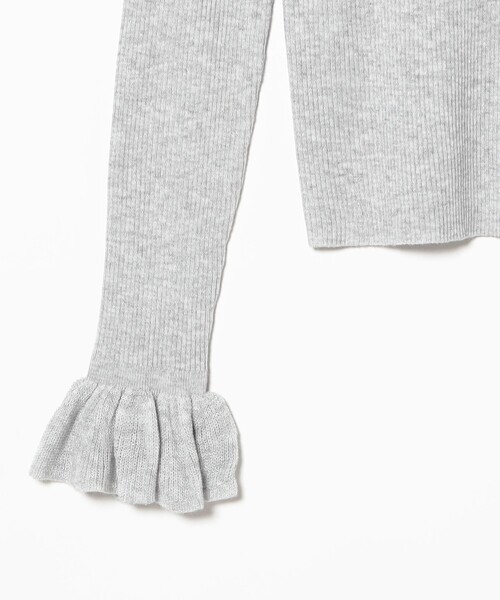 CAROLINA GLASER（カロリナ グレイサー）の「フリルリブ ニット プルオーバー（ニット/セーター・レディース・ブラック/グレー・ONE SIZE）」の20枚目の写真