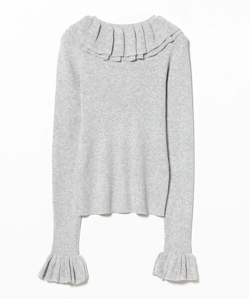 CAROLINA GLASER（カロリナ グレイサー）の「フリルリブ ニット プルオーバー（ニット/セーター・レディース・ブラック/グレー・ONE SIZE）」の21枚目の写真