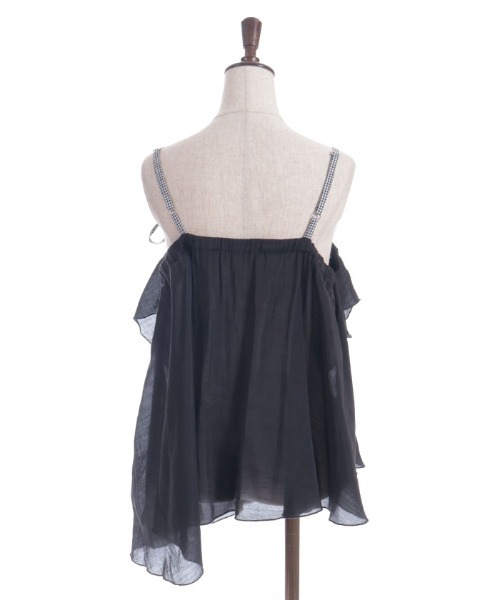 axes femme（アクシーズファム）の「ドレープフリルキャミビスチェ（Tシャツ/カットソー・レディース・ブラック/グリーン・FREE）」の14枚目の写真