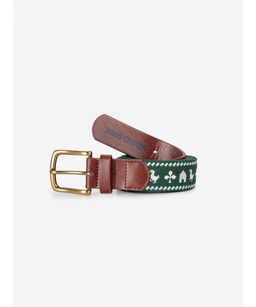BOBO CHOSES(ボボショーズ)の「Embroidered belt(ベルト・レディース・グリーン・ONE SIZE)」の1枚目の写真