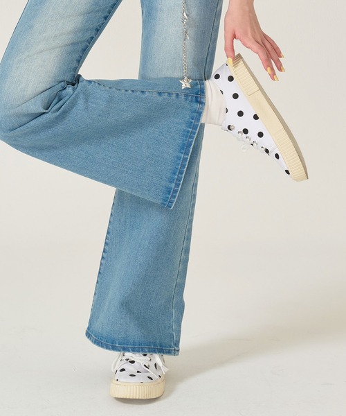 ドット柄 キャンバススニーカー TINA：JOJUN（スニーカー）｜TINA